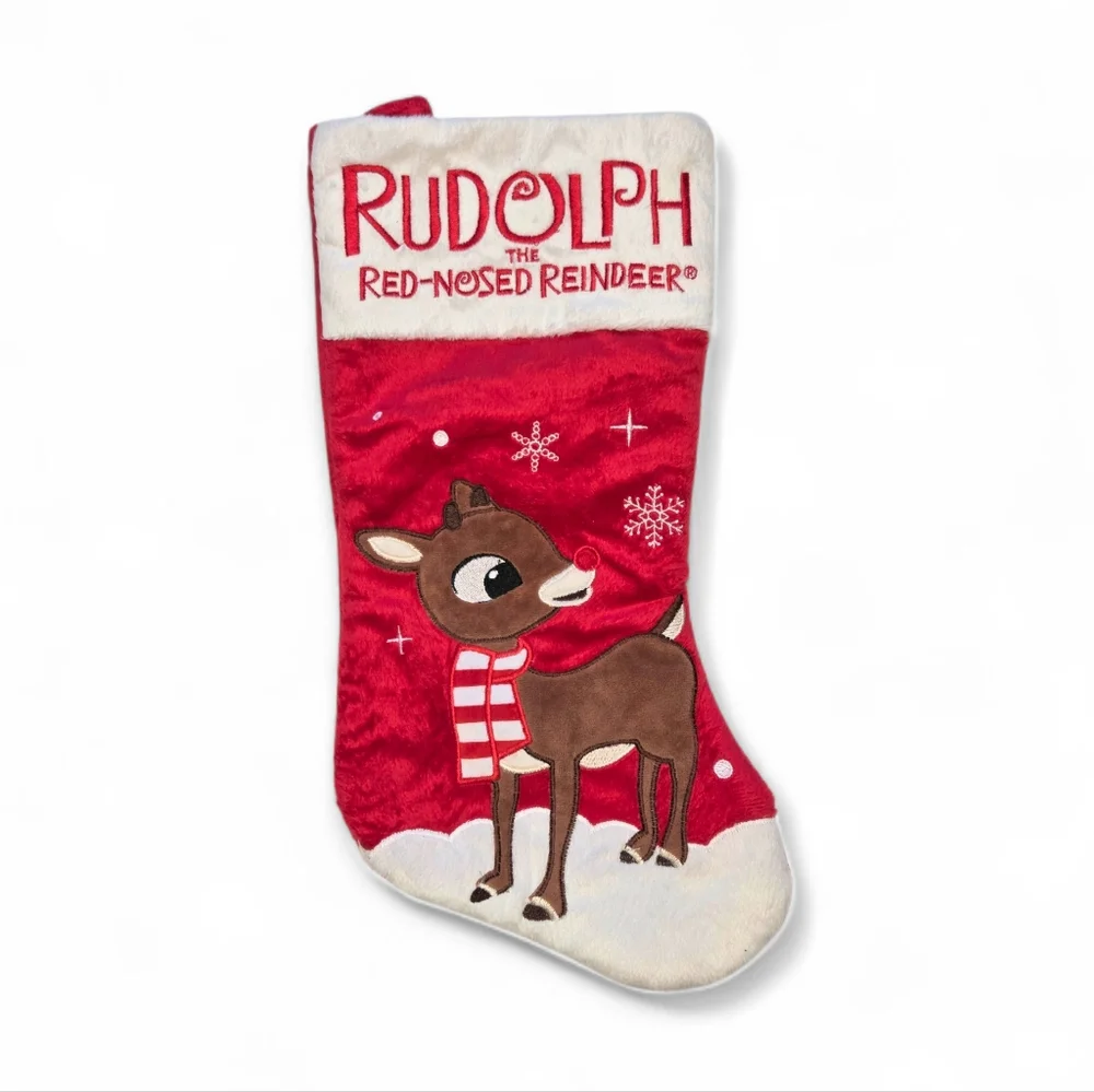 Dan Dee Rudolph The Red Nosed‎ Reindeer Christmas Stocking Embroidery